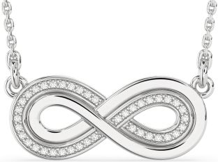 Large Diamond Platinum Infinity Necklace