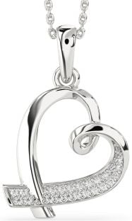Diamond Platinum Heart Necklace