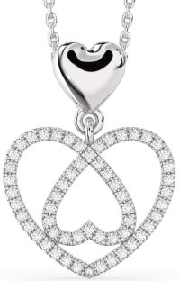 Diamond White Gold Heart Necklace