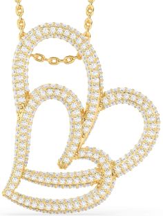 Large Diamond Gold Heart Necklace