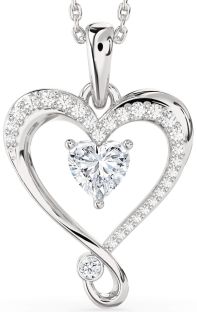 Diamond White Gold Heart Necklace