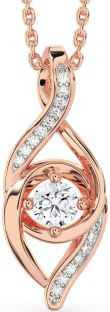 Diamond Rose Gold Infinity Necklace