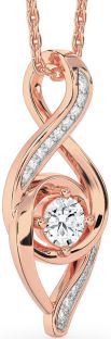 Diamond Rose Gold Infinity Necklace