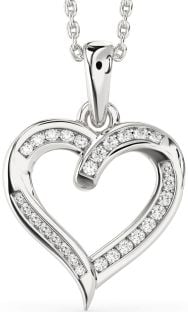 Diamond Platinum Heart Necklace
