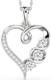 Diamond White Gold Heart Necklace