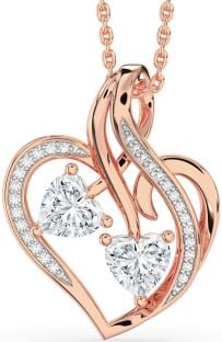 Diamond Rose Gold Heart Necklace