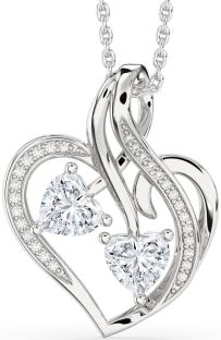 Diamond White Gold Heart Necklace