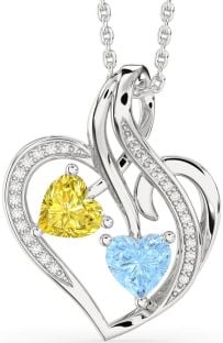 Diamond Platinum Heart Necklace