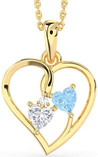 Gold Silver Heart Necklace