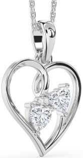 Diamond White Gold Heart Necklace