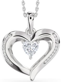 Diamond White Gold Heart Necklace