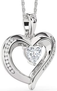 Diamond White Gold Heart Necklace
