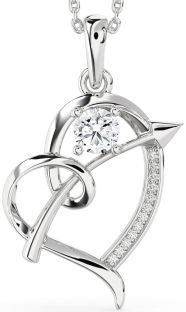 Diamond White Gold Heart Necklace