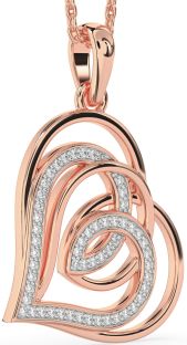 Diamond Rose Gold Heart Necklace