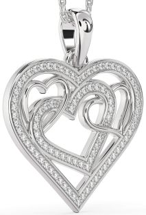 Diamond Platinum Heart Necklace