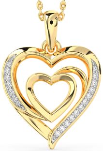 Diamond Gold Heart Necklace