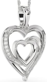 Diamond Platinum Heart Necklace