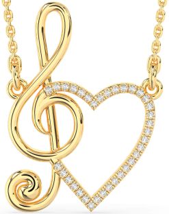 Diamond Gold Heart Necklace