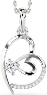 Diamond White Gold Heart Necklace
