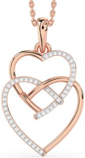 Diamond Rose Gold Heart Necklace