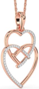 Diamond Rose Gold Heart Necklace