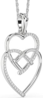 Diamond Platinum Heart Necklace