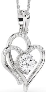 Diamond White Gold Heart Necklace