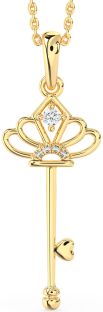 Large Diamond Gold Heart Necklace