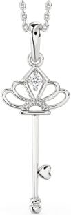 Large Diamond White Gold Heart Necklace