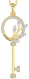 Large Diamond Gold Necklace