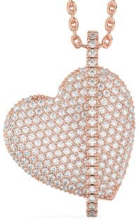 Diamond Rose Gold Heart Necklace