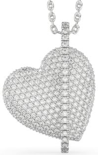 Diamond White Gold Heart Necklace
