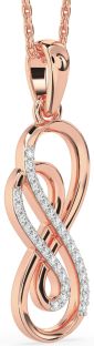 Diamond Rose Gold Infinity Necklace
