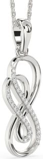 Diamond White Gold Infinity Necklace
