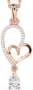 Diamond Rose Gold Heart Necklace
