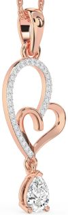 Diamond Rose Gold Heart Necklace