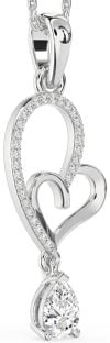 Diamond Platinum Heart Necklace