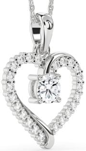 Diamond Platinum Heart Necklace