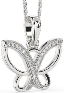 Diamond White Gold Butterfly Necklace