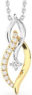 Diamond Silver & 10K gold Infinity Necklace