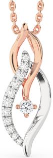 Diamond Platinum & Rose Gold Infinity Necklace