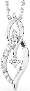 Diamond White Gold Infinity Necklace
