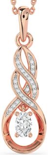 Diamond Rose Gold Infinity Necklace