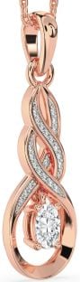 Diamond Rose Gold Infinity Necklace