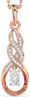 Diamond Platinum & Rose Gold Infinity Necklace