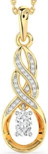 Diamond Platinum & Yellow Gold Infinity Necklace