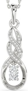 Diamond White Gold Infinity Necklace