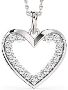 Diamond White Gold Heart Necklace