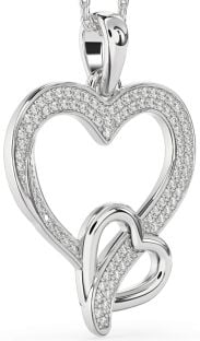 Diamond White Gold Heart Necklace