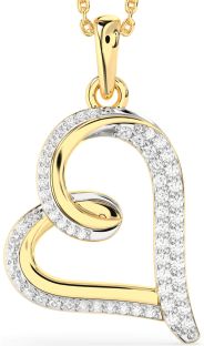 Diamond Gold Heart Necklace